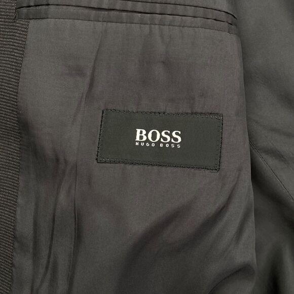 Hugo Boss Blazer Mens 40R 39R BrownTextured Wool Sport Jacket Ventless - Picture 12 of 15